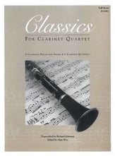 CLASSICS FOR CLARINET QUARTET CLARINET 1 cover
